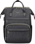 LOVEVOOK Laptop Backpack for Women,15.6 Inch Professional Womens Travel Backpack Purse Computer Laptop Bag Nurse Teacher Backpack,Waterproof College Work Bag Carry on Back Pack with USB Port,Dark Grey