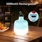 VAVOFO 20W LED Camping Lantern Rechargeable, 1200LM, 3000mAh Portable Tent Light , IP65 Waterproof Flashlight Lanterns for Outdoor ,Power Outages,Camping (Green)