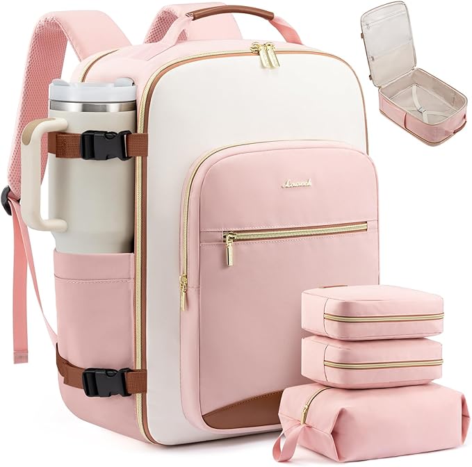 LOVEVOOK 50L Large Travel Backpack for Women Men Fits 17 Inch Laptop, Carry on Backpack for Traveling on Airplane, Personal Item Bag Airline Approved, Business Causal Weekender Backpacks