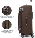 Travelpro Platinum Elite Softside Expandable Checked Luggage, 8 Wheel Spinner Large Suitcase, TSA Lock, Men and Women, Rich Espresso Brown, Checked Large 29-Inch