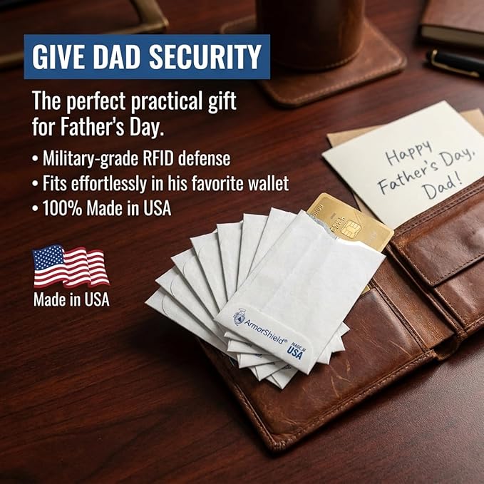10x RFID Blocking Credit Card"DuPont TYVEK" Sleeves for wallet or purse. Protect your debit cards, credit cards and IDs from identity theft skiming.