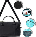 ESVAN Travel Tote Duffel Gym Bag,Weekender Overnight Carry-on Tote Crossbody Bag with Wet Pocket and Trolley Sleeve Upgraded