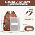 AGLOD Vegan Leather Laptop Backpack for Women 15.6 Inch Work Backpack Purse for Travel College