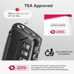 Puroma TSA Approved Luggage Locks, 4 Digit Combination Travel Cable Locks Resettable Code Lock with Zinc Alloy Body for Suitcase, Toolbox, Backpack, Bag, Gym Locker (Basic Black)