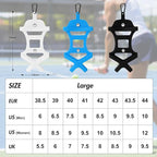 Shoe Holder for Backpack, takyu Elastic Silicone Shoe Holster with Backpack Clips for Sneaker Bag, Hang Extra Shoes Cleats Boots or Gear on Your Bag (Black）