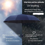 Maizoon Folding Umbrella with Led Flashlight 10 Ribs Fiberglass Frame Auto Open Close Waterproof UV Resistant Rotation Handle