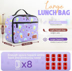 Lunch Box Kids, Insulated Lunch Bag for Women Men, Cooler Reusable Cute Lunch Containers for Boy & Girls, Adults Leak Proof Large Lunch Tote Bags for School, Work, Travel, Picnic Outdoor and Beach