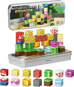 Mini Magnetic Blocks STEM Toys for Kids Ages 3-8, 35PCS Travel Building Set with Magnetic Storage Tin Box, Educational Construction Toys for Toddlers, Preschool Birthday Gift for Boys & Girls