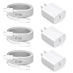 [Apple MFi Certified] iPhone Charger Fast Charging,6FT 3Pack Fast USB C Wall Chargers Plug Adapter USB C to C Cable Cord for Apple iPhone 17E/17/17 Pro/17 Pro max/Air/16/16 Pro Max/15,iPad Pro,Airpods