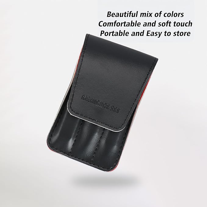 Cool Manicure Set for Men, Nail Clipper Grooming Kit for Teen Boy, Boyfriend, Husband, Dad, Small Gift Idea for Christmas Stocking Stuffers or Birthday Gift (Black)
