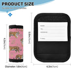 Cute Tigers Luggage Handle Wraps with Writable Luggage Tags, 4 Pack, 5.9 x 4.3 Inches Grip Handle Cover for Suitcase Shopping Bag