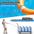 Water Floating Lifesaving Rope - Professional Throwing Pool Life Preserver Rope Line for Swimming Small Kayak Inflatable Boat