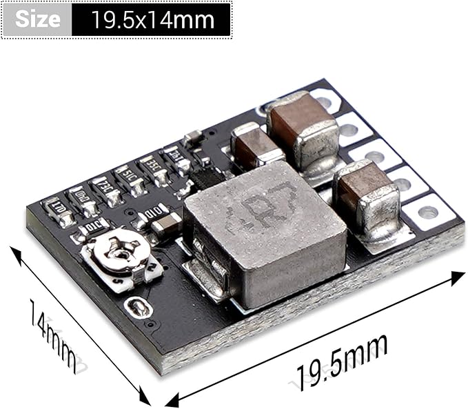 DROK DC Buck Converter, 6pcs Mini Voltage Regulator DC 4.5-20V 12V 9V Step Down to 5V Reducer Board 3A 10W Fixed Adjustable Volt Output Step-Down Transformer Power Supply Stabilizer Module