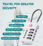 ANVIL 4 Digit Luggage Locks, TSA Locks for Luggage, Advanced TSA008 core, Alert Indicator for Your Travel Lock, Suitcase Lock. (2, White)