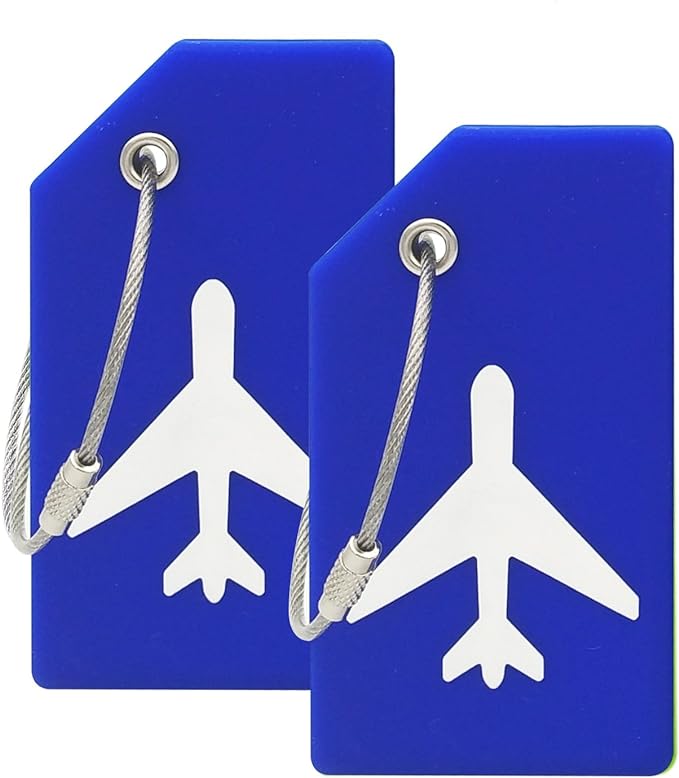 Silicone Luggage Tag with Name ID Card Perfect to Quickly Spot Luggage Suitcase