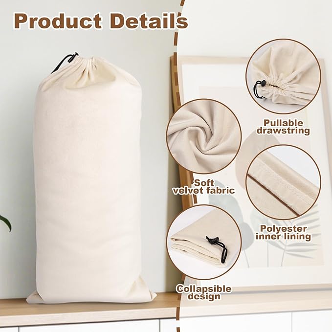 10 Pcs Single Shoe Bags for Travel,18"X9"shoe travel bag for Packing Dustproof Shoe Bag storage Sneaker Travel Bags Washable & Reusable dust bags for Boots Handbags Shoes & Toys