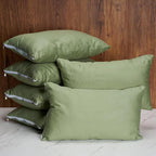 Kigley 12 Pack Mini Pillows for Daycare 9.1 x 13.8'' Small Travel Pillow Bulk Soft Breathable Cotton Pillow for Nap Travel Pet Neck Lumbar Purse Insert (Olive Green)