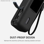 Silicone Case for Anker Laptop Power Bank (25,000mAh 165W) 1/4" Nut Hole,SD/SIM Card Storage, Display Protection&Dustproof, Travel Protective Cover Compatible with Anker Power Bank 165W/ A1695 (Black) | 25,000mAh, 165W, 1/4" Nut Hole, SD/SIM Card Stora...