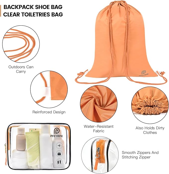 PFEYRPK Lightweight Compression Packing Cubes for Suitcases, Compressible Expandable Travel Packing Organizer with Clear Toiletries and Backpack Bag, Travel Essentials for Carry on Luggage 7 Set