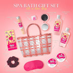 Mothers Day Gifts for Women, Spa kit Unique Birthday Gifts Christmas Gift for Women Teen Girls Tote Bag, 13pc spa gift baskets for girls beauty Bag bath products Home Spa for Daughter, Girlfriend