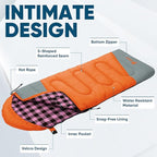 PTEROMY Sleeping Bags for Adults, Lightweight and Machine Washable, Water Resistant Backpacking Camping Sleeping Bag for Warm Cold Weather, Camping Essentials for Hiking Travel