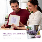 Lavender Spa Gift Set for Women, Luxury 9 Pcs Bath Salts Set, Relaxation Gifts for Women, Self Care Set, Clean Moisturizing Skin, Gifts for Mom, Wife, Sister, Friend