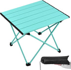 Grope Portable Camping Table with Aluminum Table Top, Folding Beach Table Easy to Carry, Prefect for Outdoor, Picnic, BBQ, Cooking, Festival, Beach, Home (Sky Blue-M)
