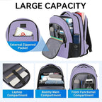 MATEIN Travel Backpack for Women, Expandable 15.6 inch Laptop Backpack, Large Anti Theft Business Computer Bag Water Resistant College Computer Bag Gift for Women Men, Purple