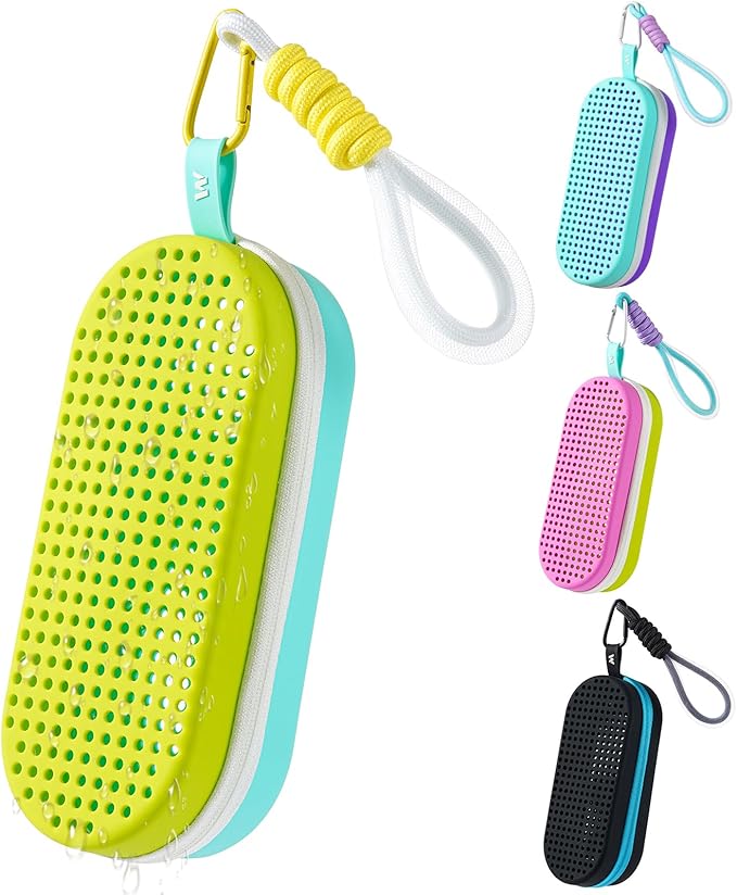 Swim Goggle Case For Swimming Goggles, Swimmer Gifts for Kids Teens Adults, Silicone Cases with Drain Hole