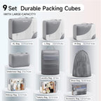 9 Set Packing Cubes for Travel, Gifts for Women Mom,Anti-Tearing Suitcase Organizer,OlarHike Vacation Essentials & Accessories for Cruise Ship