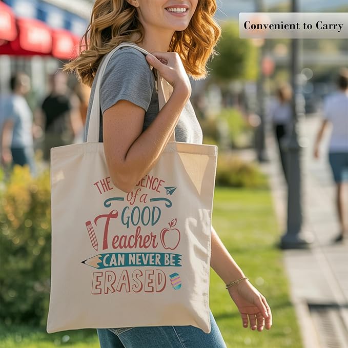 Aesthetic Canvas Tote Bag, Cute Reusable Bags for Women with Inner Pocket