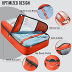 Veken 10 Set Packing Cubes for Travel Essential, Suitcase Organizer Bags in 4 Sizes, Carry-On Luggage Accessories with Large Laundry & Hanging Toiletry Bag, Must-Have for Airplane, Road Trip & Camping