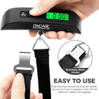 BAGAIL Digital Luggage Scale, 110lbs Hanging Baggage Scale with Backlit LCD Display, Portable Suitcase Weighing Scale, Travel Luggage Weight Scale with Hook, Strong Straps for Travelers