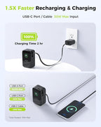CHARCO Portable Charger Power Bank Fast Charging 45W, 10000mAh Battery Pack Charger Portable with Retractable USB C Cable, Travel Essential Powerbank Compatible with iPhone 17/16 Series, Samsung