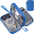CAAORDKSO Cord Organizer Travel Cable Organizer Bag Tech Electronic Organizer Travel Case, Electronic Accessories Pouch Bag for Cable, USB, Cord, Charger, Phone, Power Bank, Earphone (Blue, Medium)