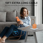 iPhone 17 16 Pro Max Charger Fast Charging, 45W USB C iPhone 17 16 Super Fast Charger Block with 10ft Long Type C Charging Cable Cord for iPhone 17 Pro Max/17 Pro/17 Air/17/16/16Pro-Cosmic Orange