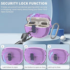 [Secure Lock] for Bose Ultra Open Earbuds Case(2024), TUDIOW Clear TPU Shockproof Protective Cover for Bose Open Ear Wireless Earbuds Accessories with Cleaning Kit & Keychain (touzi)