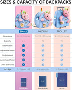 Naturally KIDS【Upgraded Toddler Backpack w Removable Pink Unicorn Toy for Girls Age 2-6 | Side & Inner Pockets, Reflective Logo, Name Tag | Cute Christmas & Birthday Gifts