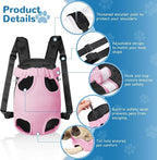 YUDODO Pet Dog Carrier Backpack Adjustable Dog Front Carrier, Legs Out Easy-Fit Dog Travel Backpack Carrier for Hiking Camping for Small Medium Dogs Cats and Rabbits (Medium, Pink)