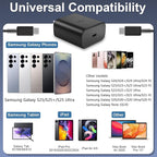 45W Super Fast Charger USB C Android Phone Type C Charger Fast Charging Block with 6.6FT Cord for Samsung Galaxy S26/S26 Ultra/S26+/S25 Ultra/S25/S24 Ultra/S24/S23 Ultra/S22/S21/S20/Note 10, Black