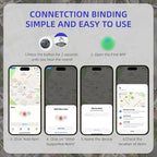 Mini GPS Tracker for Vehicles, Smart Tag Tracking Device, Key Finder Locator with Sound, Car Tracker No Subscription Work with Find My(iOS Only) for Kids, Dogs, Key, Luggage (White)