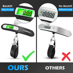 Digital Luggage Scale Vacation Travel Essentials Accessories Gifts for Traveler Portable Suitcase Handheld Weight Scale 110 lbs Hanging Baggage Travel Must Haves