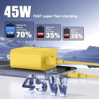 QZIIW Super Fast Samsung Charger Type C,45W Dual Port USB C Fast Charger Block [2-Pack] & Extra Long 60W 3/6/6/10FT USB C Cable - PD Quick Charging 3.0 for Samsung Galaxy S25 Ultra/S24+/S23 iPhone 16