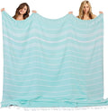 Genovega Turkish Beach Towel Soft Absorbent Oversized Quick Dry Extra Large Sand Free Sarong Coverups Lightweight Fast Drying Sandless Compact Packable Foldable Stuff Adult Bath Bathroom