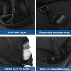 BAGSMART Gym Bag for Women, Carry on Weekender Overnight Bag, Travel Duffel Bags with Trolley Sleeve, Personal Item Travel Bag Tote Bag Workout Dance Bag(Black,Medium)