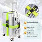 Luggage Straps for Suitcases TSA Approved, Travel Belt Suitcase Belt, Suitcase Straps TSA Approved, Luggage Belt Strap TSA Approved, Travel Straps for Luggage, Luggage Band Bag Straps, Green