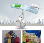 Digital Luggage Scale Vacation Travel Essentials Accessories Gifts for Traveler Portable Suitcase Handheld Weight Scale 110 lbs Hanging Baggage Travel Must Haves