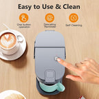 Tastyle Single Serve One Cup Coffee Maker, for K Cups and Grounds, Mini Coffee Maker with Portable Handle, 6 to 12 Oz Brew Size, for Travel, Camping, Office, RV and Dorm, 120V, Cool Gray