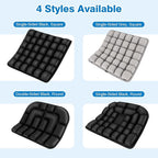Seat Cushion, Office Chair Cushion with Storage Bag, Travel Seat Cushion for Airplane, Press Type Air Inflatable Airplane Seat Cushions for Plane, Car, Office (Single-Sided Black, Square)