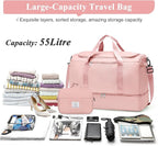 Extra Large Travel Duffle Bag,Carry on Overnight Weekend Bag with Shoes Compartment,Weekender Bags for Women for Travel Business Trips Sport Hospital